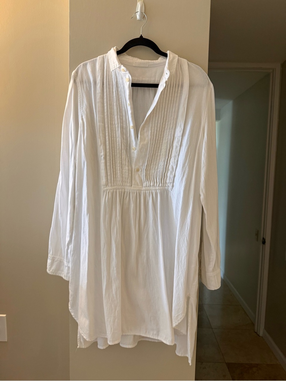 100% Cotton Made in USA CP Shades Tunic Shirt Dress L